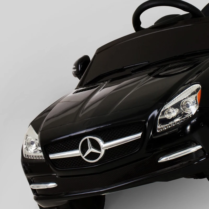 Coche Eléctrico Bateria 6V con Mando Control Remoto para Padres y Conexion MP3 Llaves encendido Luces de Faros y Claxon Mercedes Benz 81200 Color Negro Automóviles Infantiles para Niños