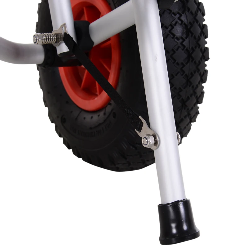 Carro para Kayak y Canoa Plegable Carretilla de Transporte Pequeña con 2 Ruedas Grandes y Cuerda 69x35x37cm