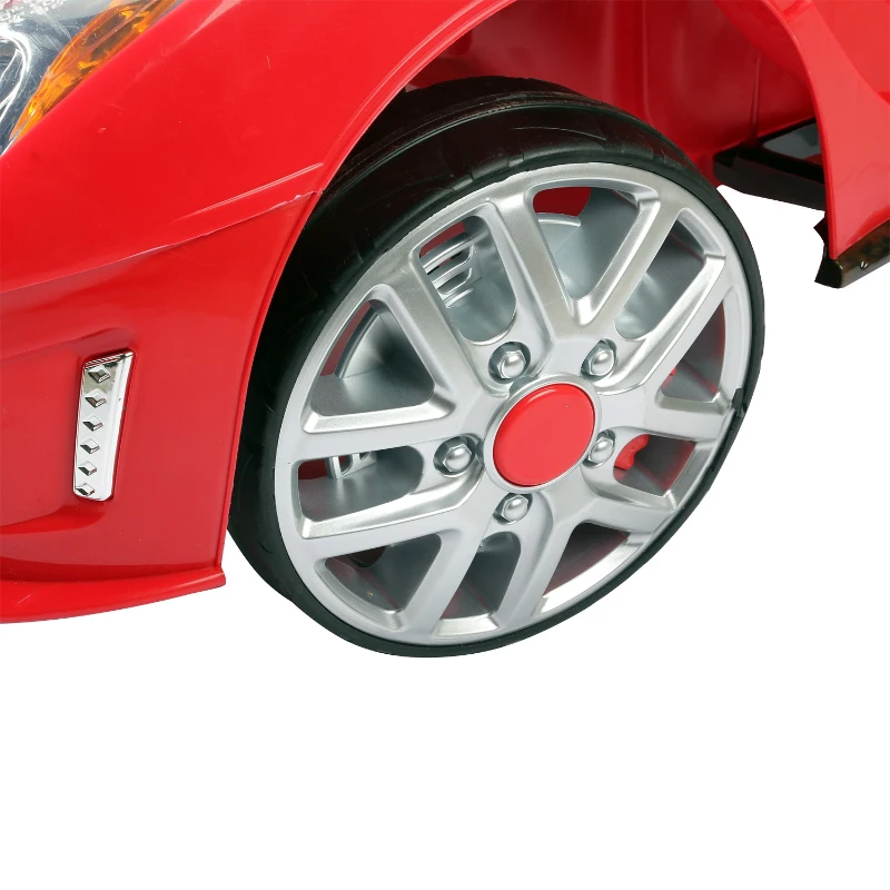 HOMCOM Coche Electrico de Bateria 12V para Niños Infantil Deportivo 130x71x52cm 3-8 Años Musica MP3 (Rojo)