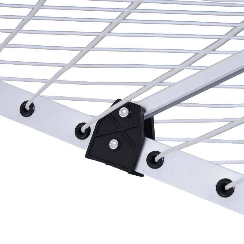 HOMCOM Tendedero Giratorio 50m para Jardín Camping Secador Ropa Plegable Altura Ajusatable 4 Brazos Tenderero tipo Paraguas Aluminio