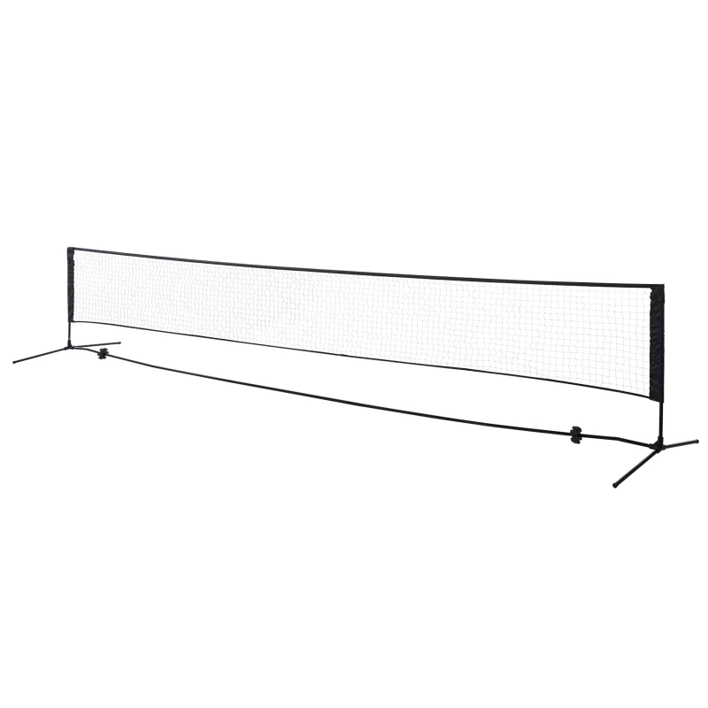 HOMCOM Red de Voleibol Tenis Bádminton 5 metros Altura Ajustable 94-158cm Plegable y Portátil con bolsa de transporte 500x60x94/158cm