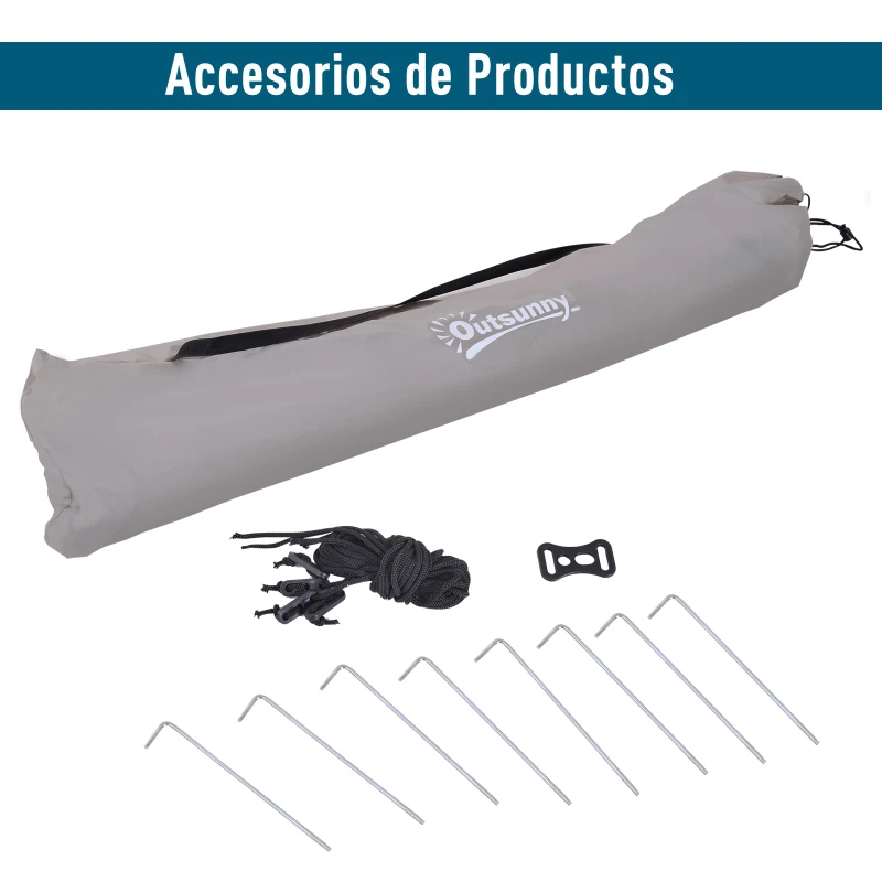 Outsunny Tienda de Playa Pop-up Automática de Campaña Toldo Refugio de Playa Impermeable Protección UV Portátil y Plegable