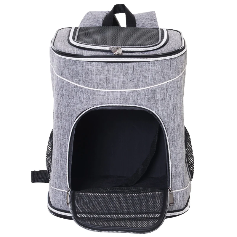 PawHut Transportin Carrito Perro 2 en 1 Mochila Carrito Plegable 35x30x45cm Mascotas Perro Gato