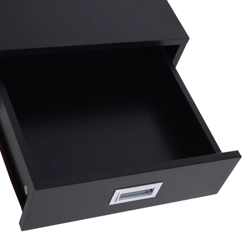 HOMCOM Mesita de Noche Nórdica 1 Cajón Comoda Cajonera Mesilla Mueble para Dormitorio Armario Almacenamiento 40x40x55cm Madera