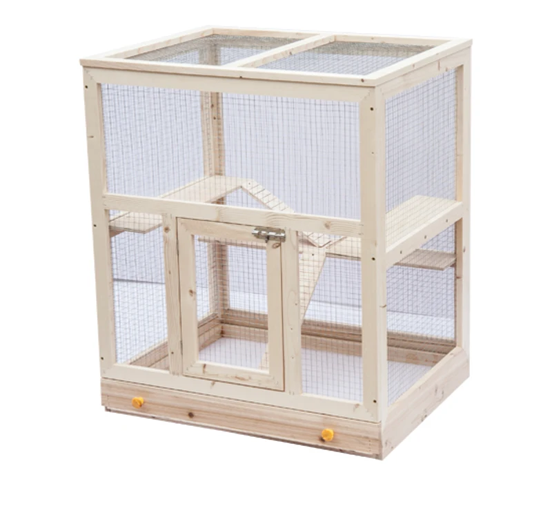 Jaula Madera 75x60x90cm Roedores Pequeños Hamster Raton Conejo Chinchilla