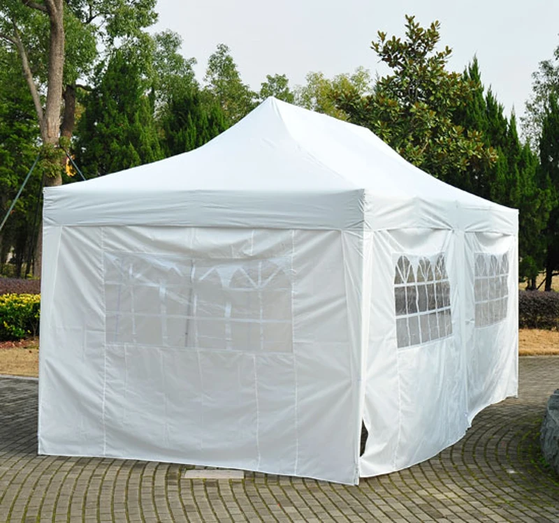 Carpa 6x3m Plegable Sistema Acordeon Paneles laterales Cortinas + Bolsa Transporte