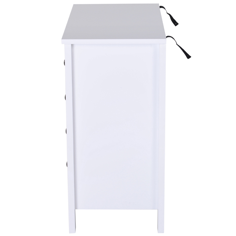 HOMCOM Cajonera de Almacenaje Armario con 5 Cajones Mesita de Noche para Dormitorio Salón 79x39.5x80.5cm