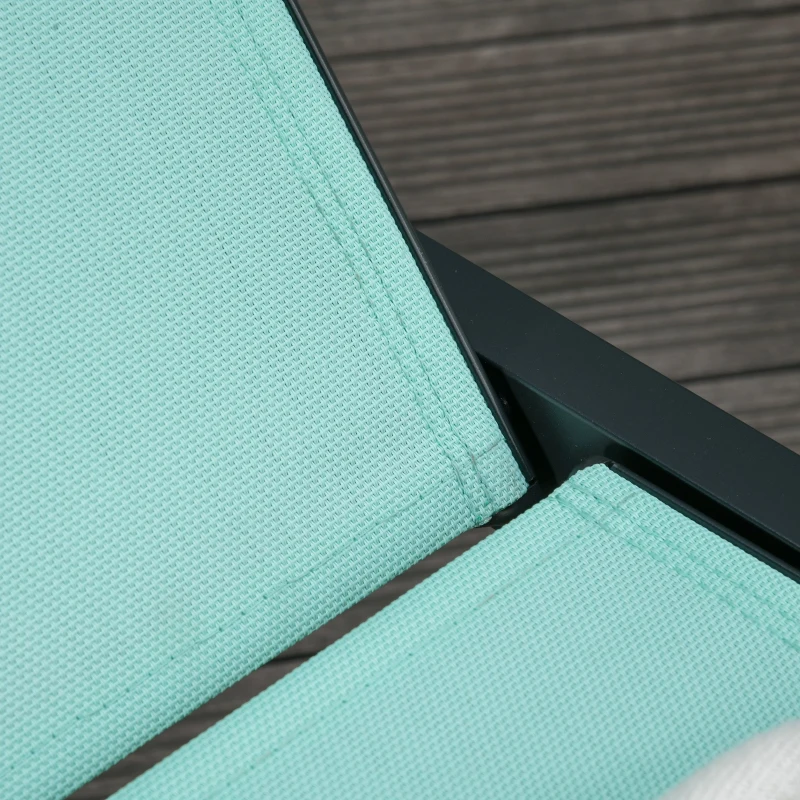 Outsunny Tumbona Multiposiciones de Jardín con Respaldo Reclinable en 5 Posiciones de Aluminio y textilene Carga 160 kg para Patio Terraza 169x65x102 cm Verde