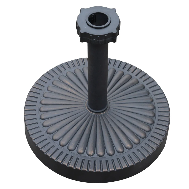 Outsunny Umbrella Base Parasol Stand Holder Garden Standing Patio Outdoor Round Bronze