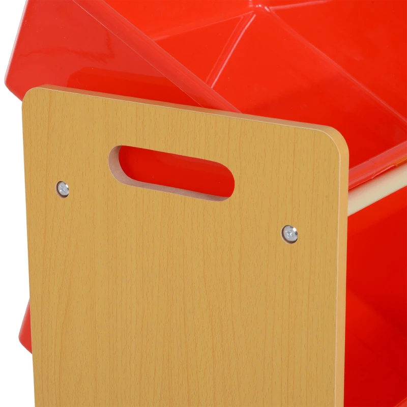 HOMCOM Estantería Organizador para Juguetes Libros Estante de Almacenamiento Habitación Infantil de 3 Niveles 12 Cajas 86x26.5x78cm