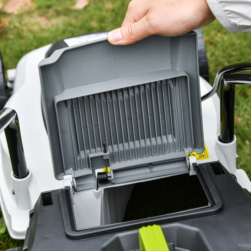 Outsunny Electric Rotary Lawnmower w/ 32cm Cutting Width, 25L Grass Box, Height Adjust