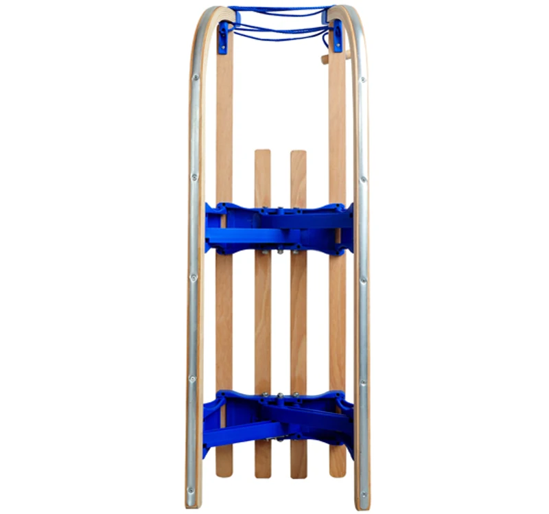 Trineo plegable 110cm madera de haya y acero carga max. 80 kg nieve esqui