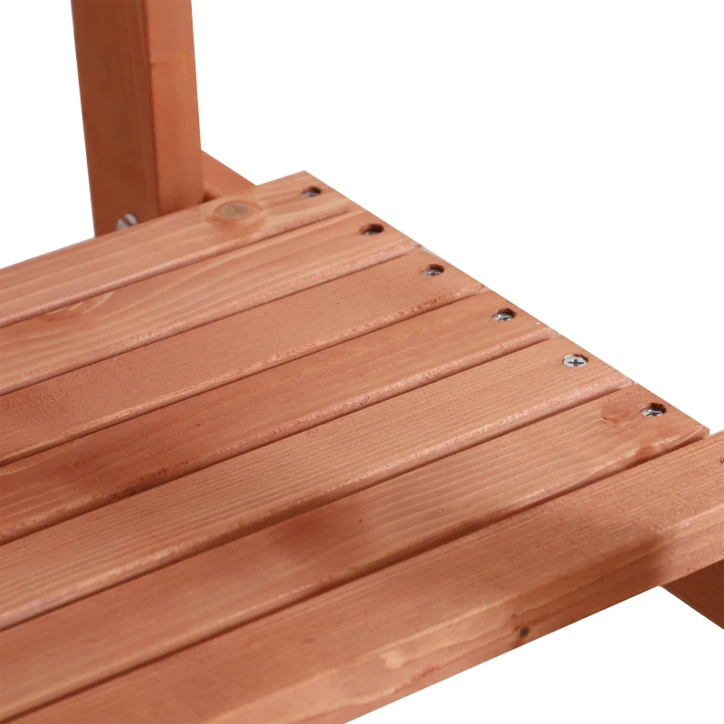 Outsunny Mesa Auxiliar para Jardín con 2 estantes de Madera Mesitas de Café Mesa Lateral para Sofá Salón Dormitorio 50x50x60 cm