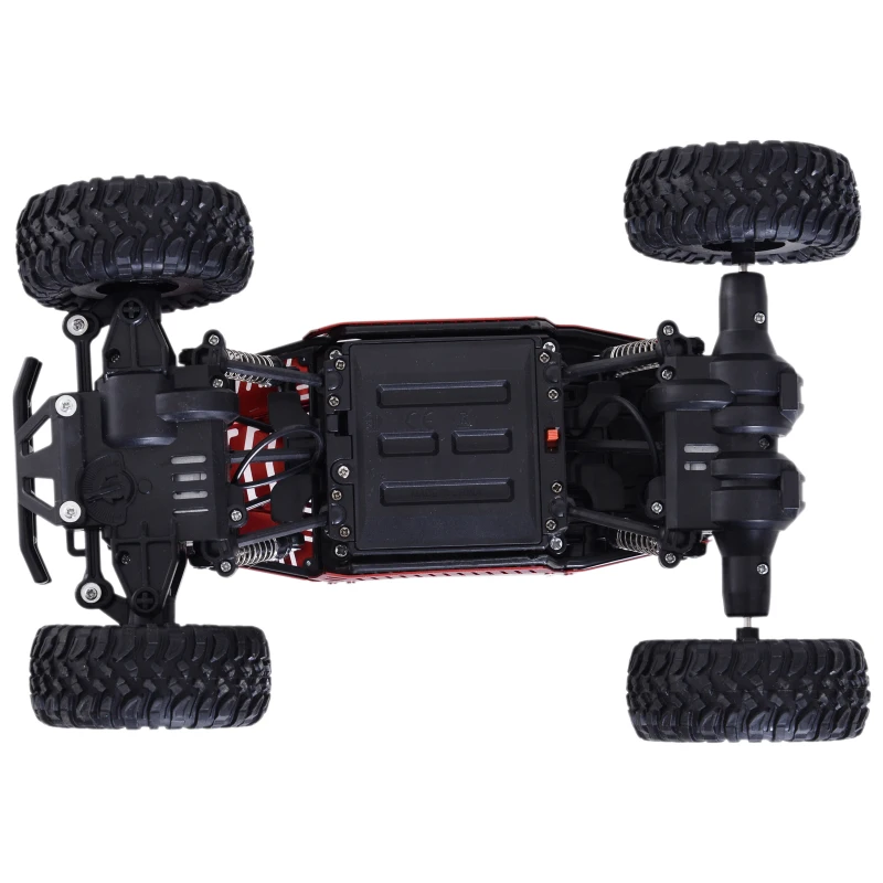 RC Coche Crawler Todoterreno 4x4 2.4GHz Coche Teledirigido Juguete Radiocontrol 1:16 20km/h para Niños +3 Años Rojo