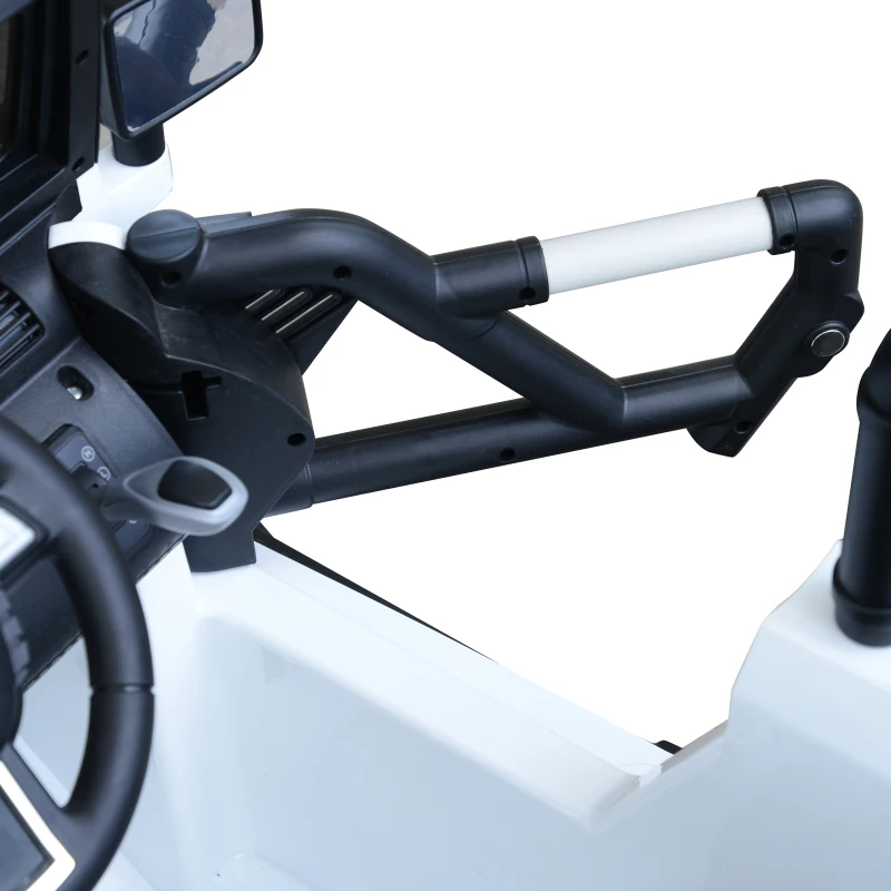 HOMCOM Coche Eléctrico Todoterreno con Mando a Distancia MP3 Luces y Sonidos Apertura de Puerta Batería 12V Control Remoto Carga 30kg para Niños +3 Años 128x78x76cm