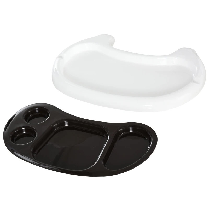 HOMCOM Trona para Bebés 3 en 1 para Mayores de 6 Meses Transformable en Mesa y Silla Multifuncional Ajustable en 3 Posiciones Respaldo Alto Acolchado con 2 Bandejas Extraíbles 57x59x105 cm Café