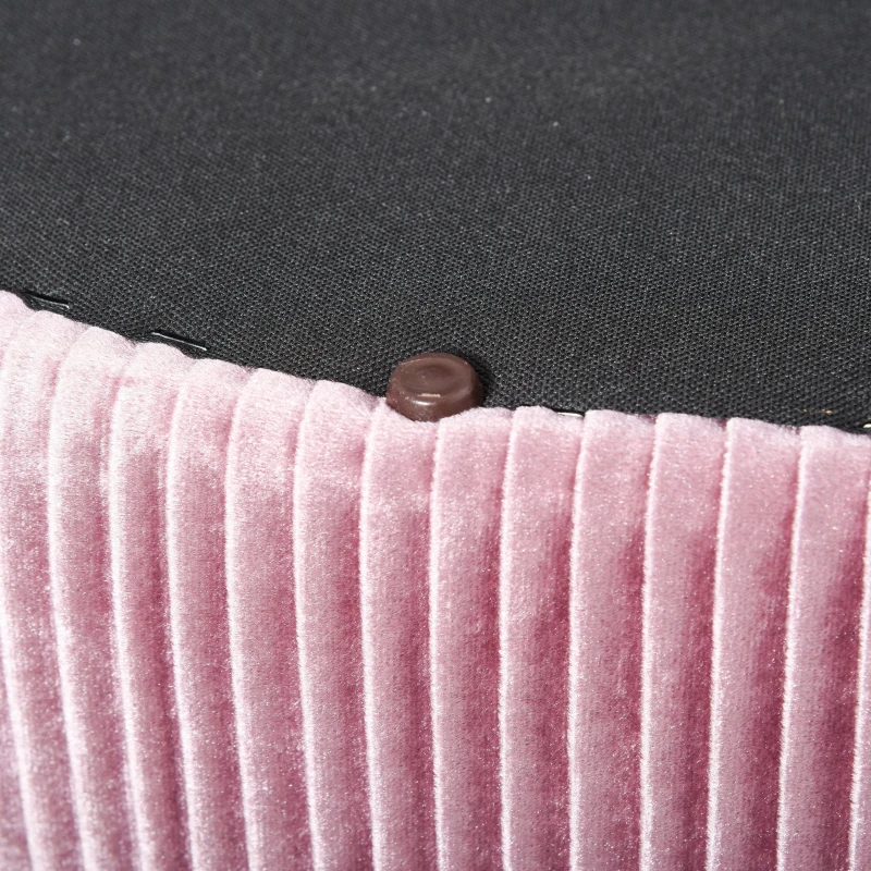 HOMCOM Banco con Espacio de Almacenamiento Otomana Taburete con Asiento Acolchado para Sala de Estar Dormitorio Pasillo Carga Máx. 120 kg 81x40x41 cm Rosa