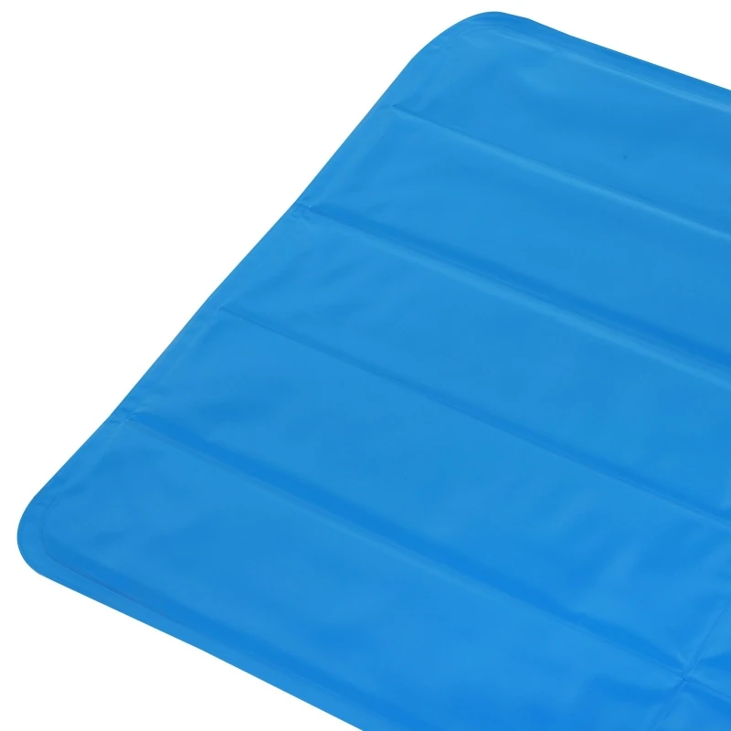 PawHut Alfombrillas de Enfriamiento para Mascotas Gel de Refrigeración para Perros y Gatos Baja Temperatura 2-6 Horas Fácil de Guardar Alta Comodidad 90x60x1cm Azul
