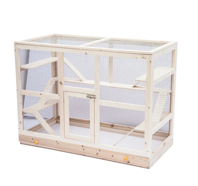 Jaula 115x60x90cm Madera Hamster Raton Conejo Chinchilla Roedores Madera NUEVO