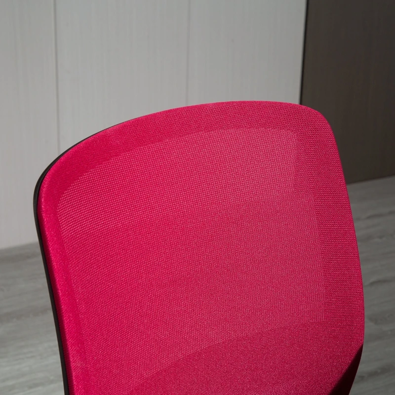 Vinsetto Silla de Oficina Silla Escritorio Giratoria con Altura Ajustable Reposabrazos Soporte Lumbar Respaldo Transpirable y Función Basculante 58x60x89-99 cm Fucsia