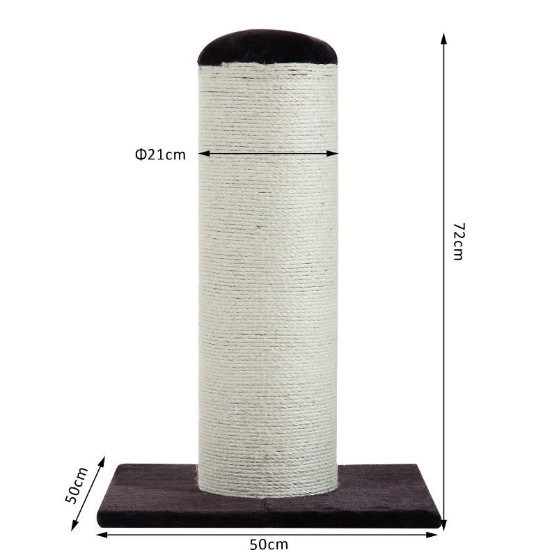 PawHut Rascador para Gatos Altura 72cm Rascadores Arbol Poste Juego Arañar Cafe