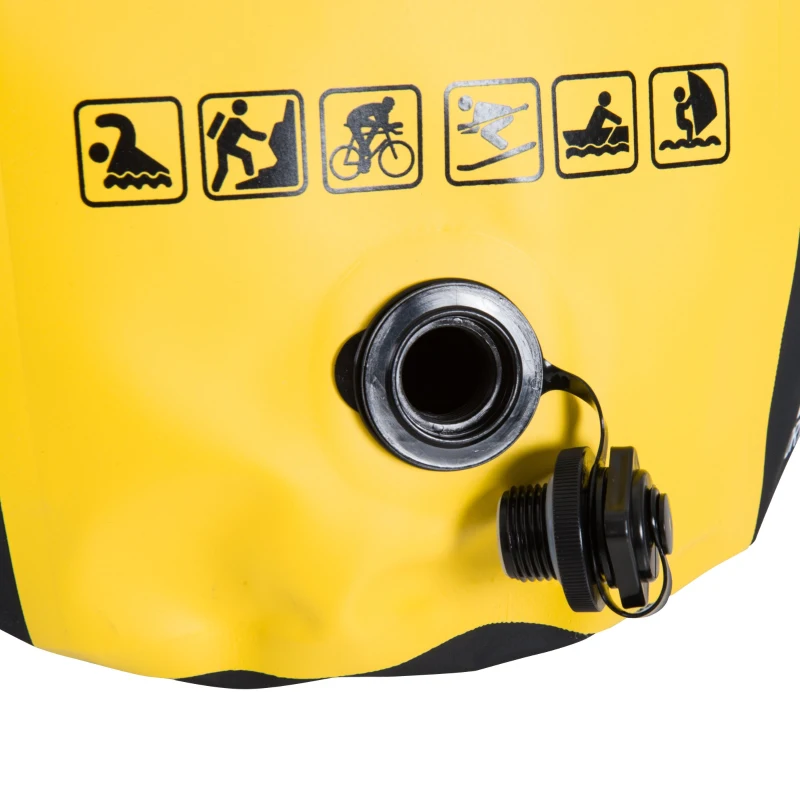 Bolsa Estanca 20L PVC Bolsa Seca Impermeable Mochila con Correa Ajustable para Deporte Aire Libre Φ25x61cm