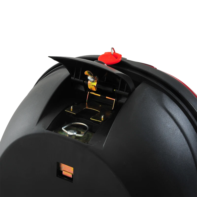 HOMCOM Baul de Moto Maleta 35L + Llaves y Accesorios Equipaje Motos Caja Topbox Topcase