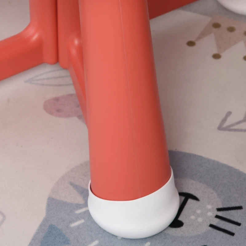 HOMCOM Conjunto de Mesa y 2 Sillas Infantiles Escritorio con Pizarra Blanca Multifuncional para Niños de +12 Meses 64,4x52x45,6 cm Rojo Coral