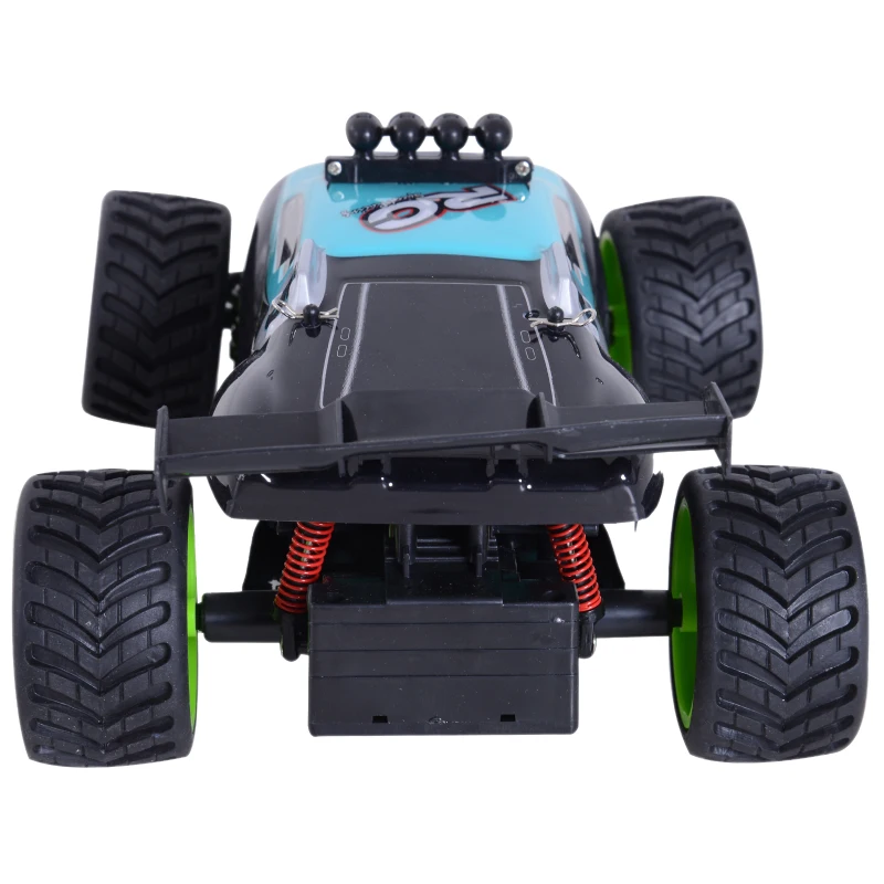 HOMCOM Coche Teledirigido 1:16 RC Coche Juguete Radio Control 15km/h Coche de Carreras con Luz para Niños +6 Años Regalo Perfecto