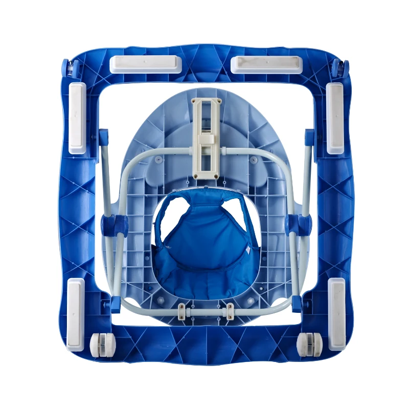 HOMCOM Andador para Bebés Plegable con Freno Andador Bebé Coche con Juguetes y Varilla de Empuje Ajuste de Altura y Caja de Musica 70x65x55cm