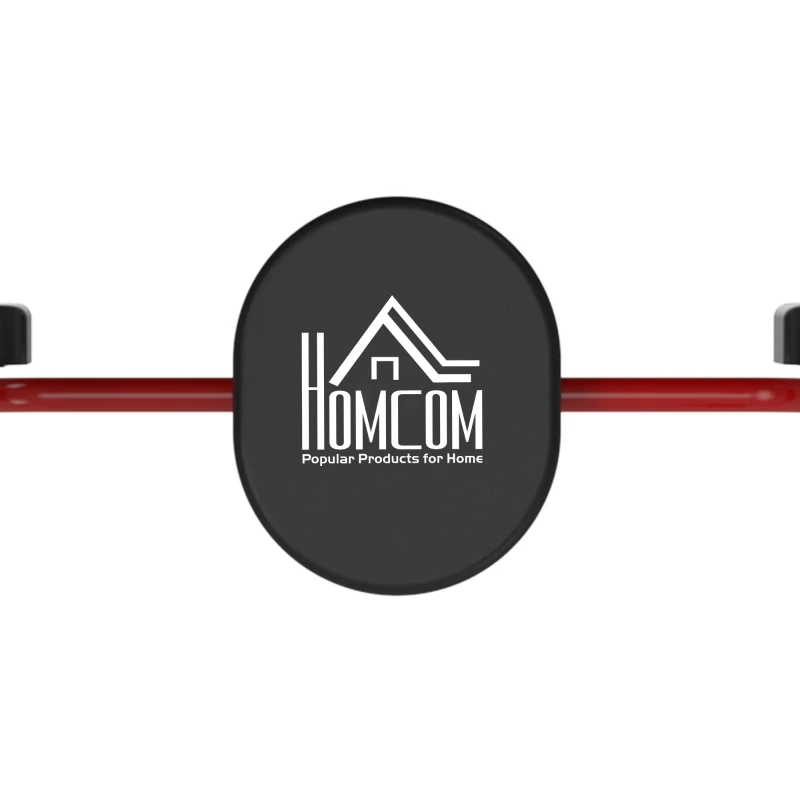 HOMCOM Estación Dip Torre de Dominadas para Hogar Oficina Gimnasio Altura Ajustable con 6 Orificios Tubo de Acero Soporta hasta 120 kg 94x80,5x180-230 cm Negro
