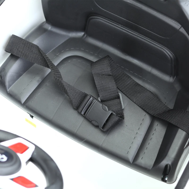 HOMCOM Coche Eléctrico para Niño +3 Años con Mando a Distancia MP3 USB Luces y Sonidos Apertura de Puerta Carga 25kg 115x65x50cm