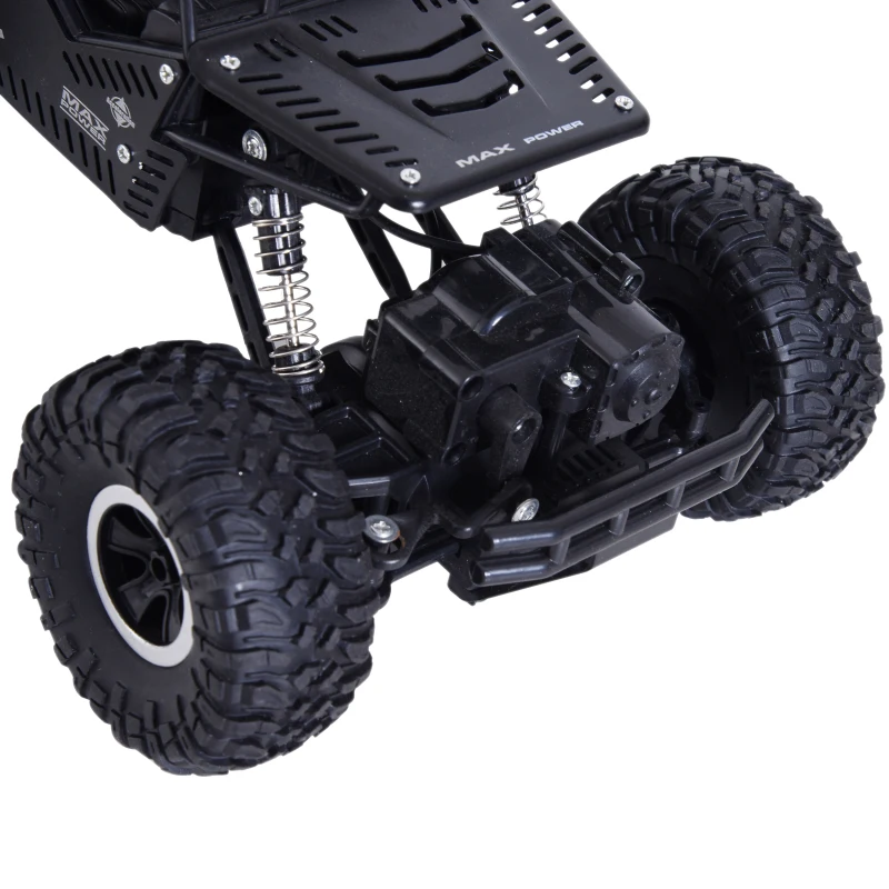 RC Coche Crawler Todoterreno 4x4 2.4GHz Coche Teledirigido Juguete Radiocontrol 1:16 20km/h para Niños +3 Años Negro