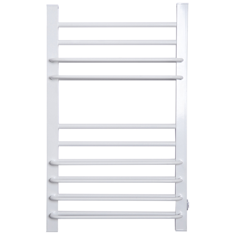 HOMCOM Toallero Eléctrico de Pared Radiador Calentador Secador Térmico de Toallas para Baño 50-55℃ 200W 16 Barras Aluminio y PP 50x18x80cm