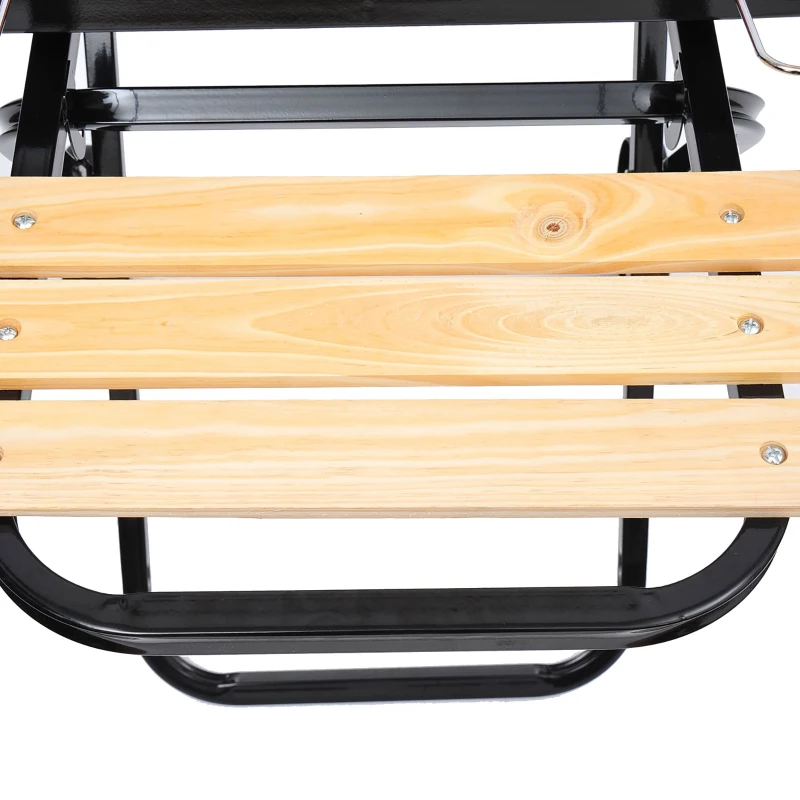 Outsunny Barbacoa de Carbón Plegable y Portátil con 2 Ruedas Parrilla con Altura Ajustable para Camping Picnic Playa 57x64x83 cm Rojo y Negro