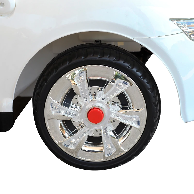 HOMCOM Coche Eléctrico para Niño 2+ Años con Mando a Distancia Vehículos Eléctricos Con Música y Luces Doble Apertura de Puerta Batería 12V Carga 25kg 128×80×53cm Blanco