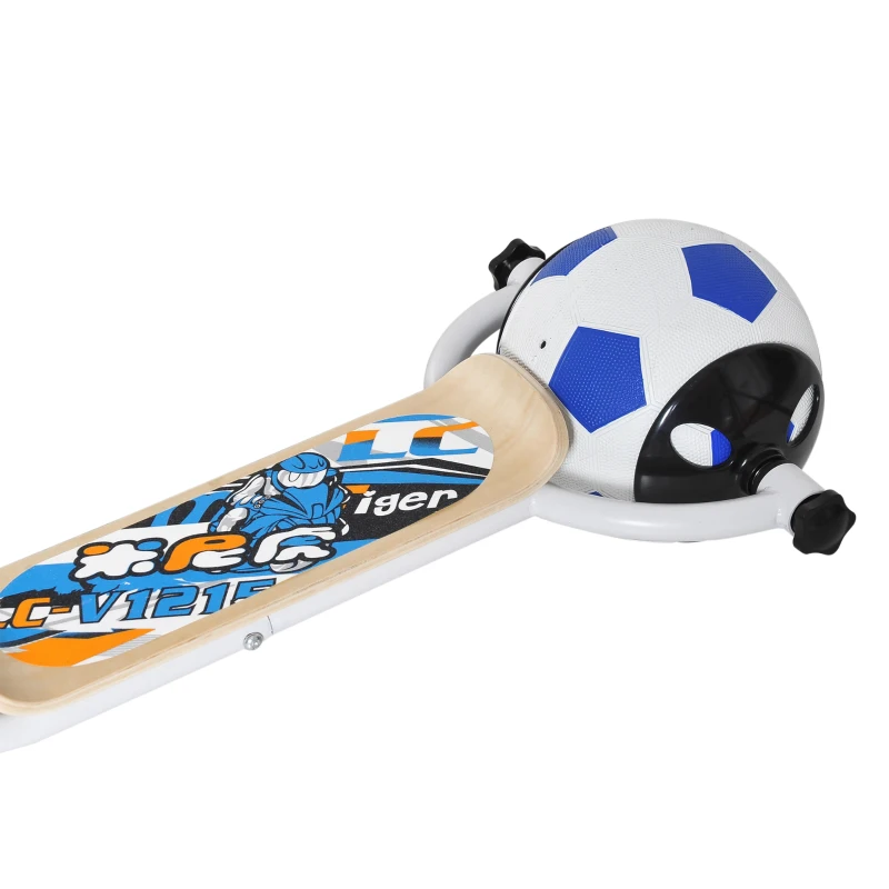 HOMCOM Patinete para Niños Scooter Infantil con Ruedas Goma Fútbol Manillar Ajustable Marco Aluminio y Acero Carga 30kg +3 Años