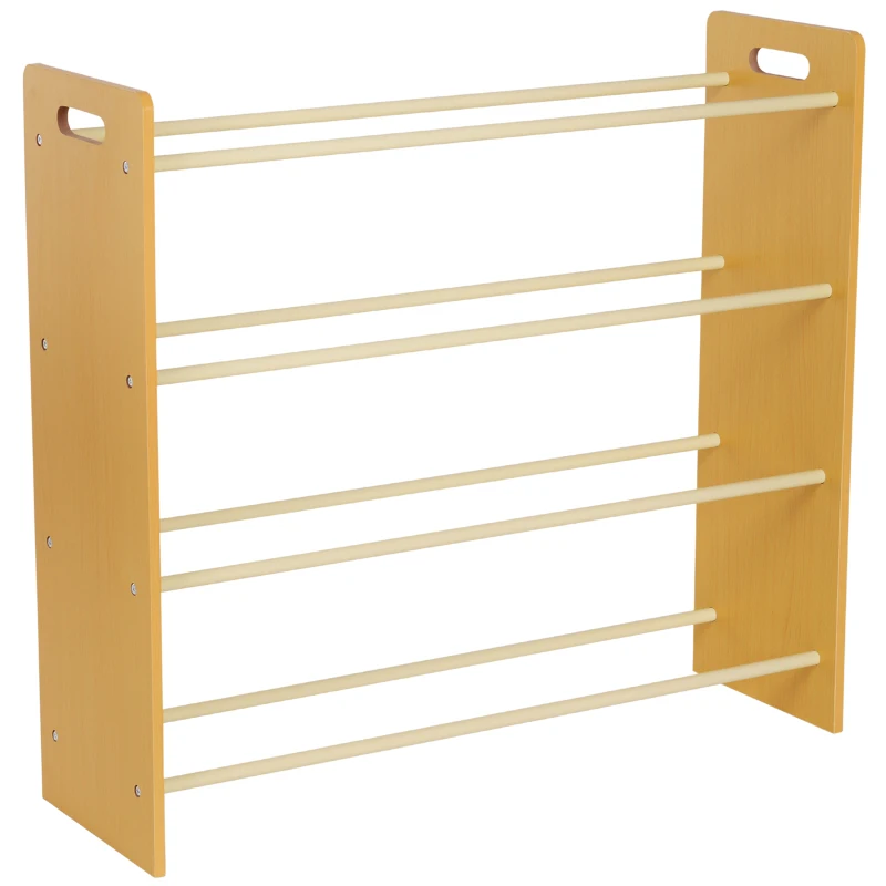 HOMCOM Estantería Organizador para Juguetes Libros Estante de Almacenamiento Habitación Infantil de 3 Niveles 12 Cajas 86x26.5x78cm