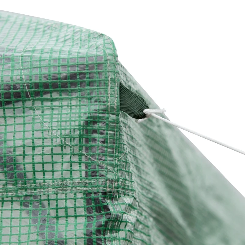 Outsunny Invernadero de Jardín 240x240x240 cm Caseta Vivero para Cultivos Plantas Flores con 2 Ventanas y Puerta con Cremallera de Acero y PE Verde