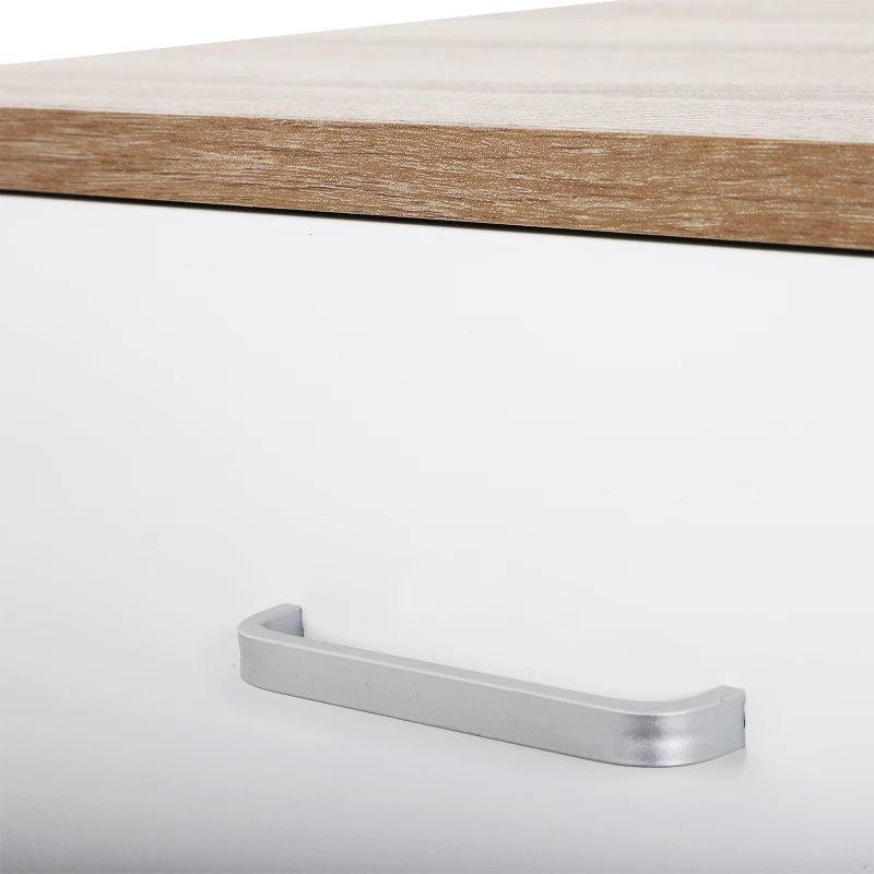 HOMCOM Mesita de Noche Madera Mesilla Mueble Dormitorio con 1 Cajón 1 Estante Abierto 45x35x46.5cm