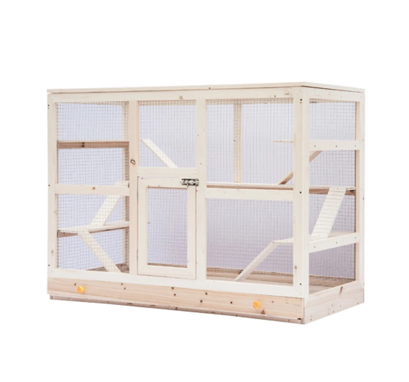 Jaula 115x60x90cm Madera Hamster Raton Conejo Chinchilla Roedores Madera NUEVO