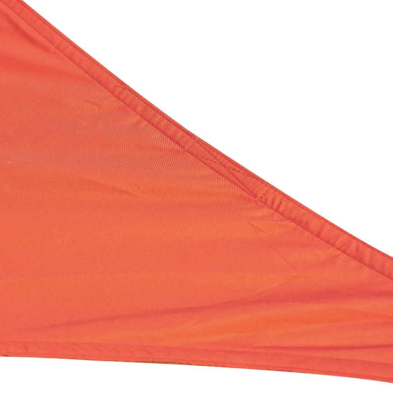 Outsunny Toldo vela color naranja sombrilla parasol triangulo Tela de Poliéster 160g/㎡ jardin playa camping sombra (varios colores y medidas), medida 4x4x4 metros, color naranja