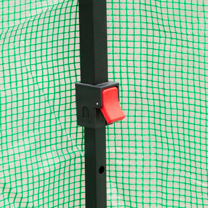 Outsunny Invernadero de Jardín 240x180x240 cm Plegable Caseta Vivero para Cultivos Plantas Flores con 2 Ventanas y Puerta con Cremallera de Acero y PE Verde