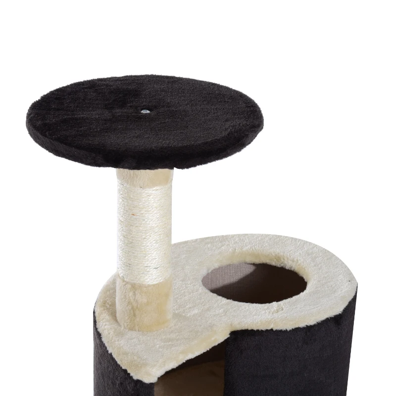 PawHut Arbol Gato Rascador 50x40x98cm Poste Arañar Caseta Cama Pawhut