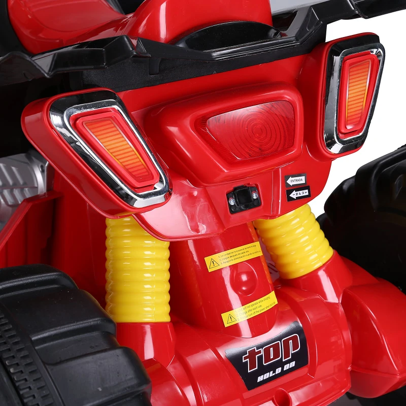 HOMCOM Quad Eléctrico Infantil Coche Eléctrico Cuatrimoto Niño Batería 12V Con Altavoces y Música Carga 40kg