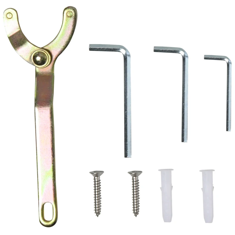 HOMCOM Kit para Puertas Correderas, Herraje Riel para Puertas Corredizas Sistema Carril de Acero Inoxidable con Tornillos Autorroscante y de Expansión Ф2,5x200 cm