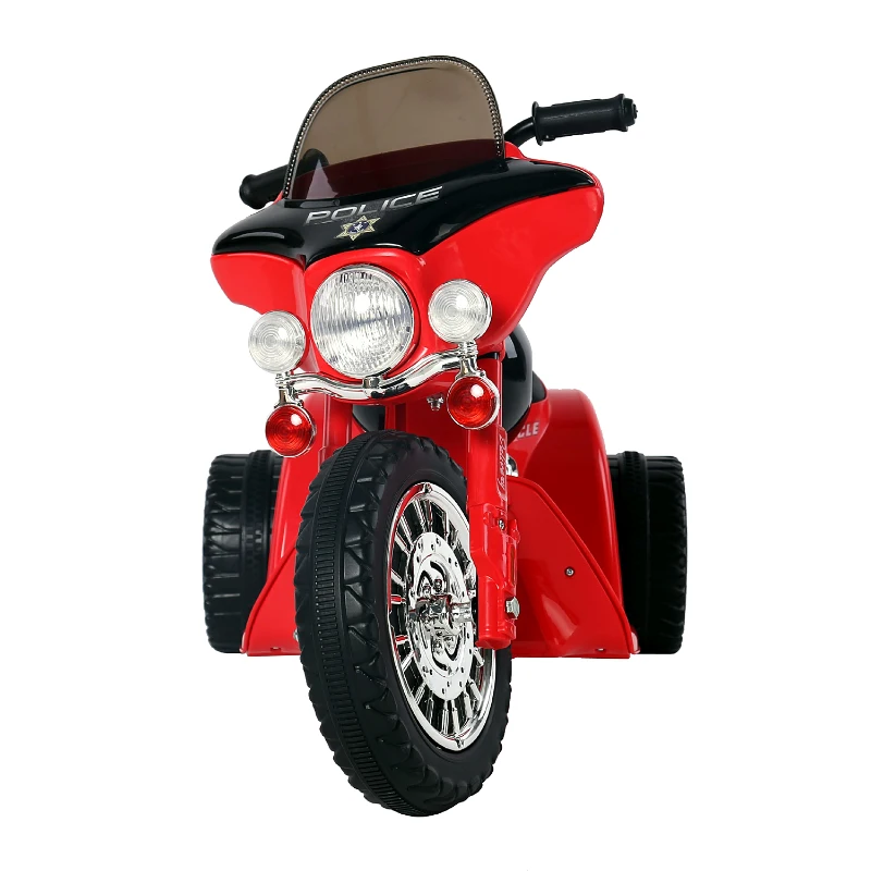 Moto Eléctrica Infantil Coche Triciclo Correpasillos a Batería Niños 18-36 Meses 6V Metal + PP 80x43x54.5cm Rojo