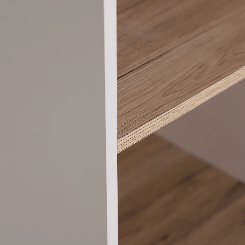 HOMCOM Armario Gabinete Consola Mueble Aparador Organizador de Almacenaje Multiusos de Cocina Comedor Salón con Cajón y Estantes 48x40x123cm