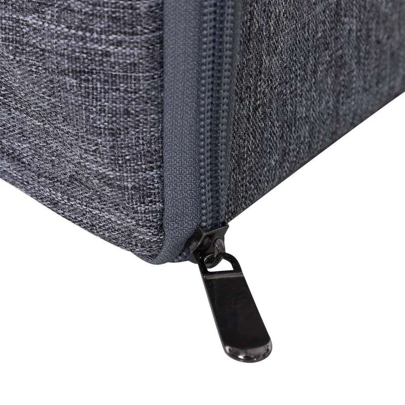 PawHut Arenero Plegable Portátil para Gatos Aseo Gatos con Asa y Cremallera 45x35x12 cm Gris Tela Oxford