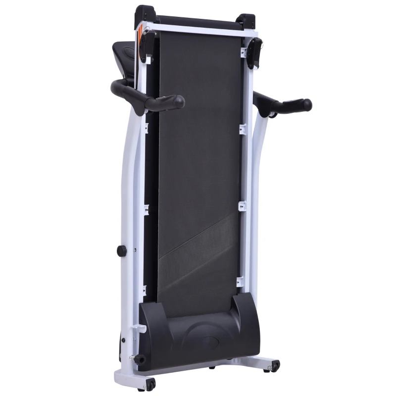 HOMCOM Cinta de Andar y Correr Eléctrica Plegable con 9 Programas Motorizado Pantalla LCD Pendiente Ajustable Velocidad 1-6 km/h Máquina de Correr 60x133x117 cm Negro